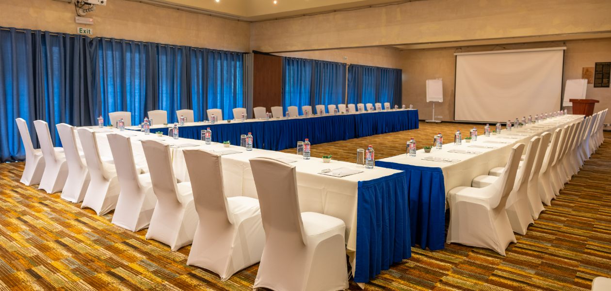 Photo of a U-style layout of the conference room at The Royal Senchi Hotel & Resort in Ghana